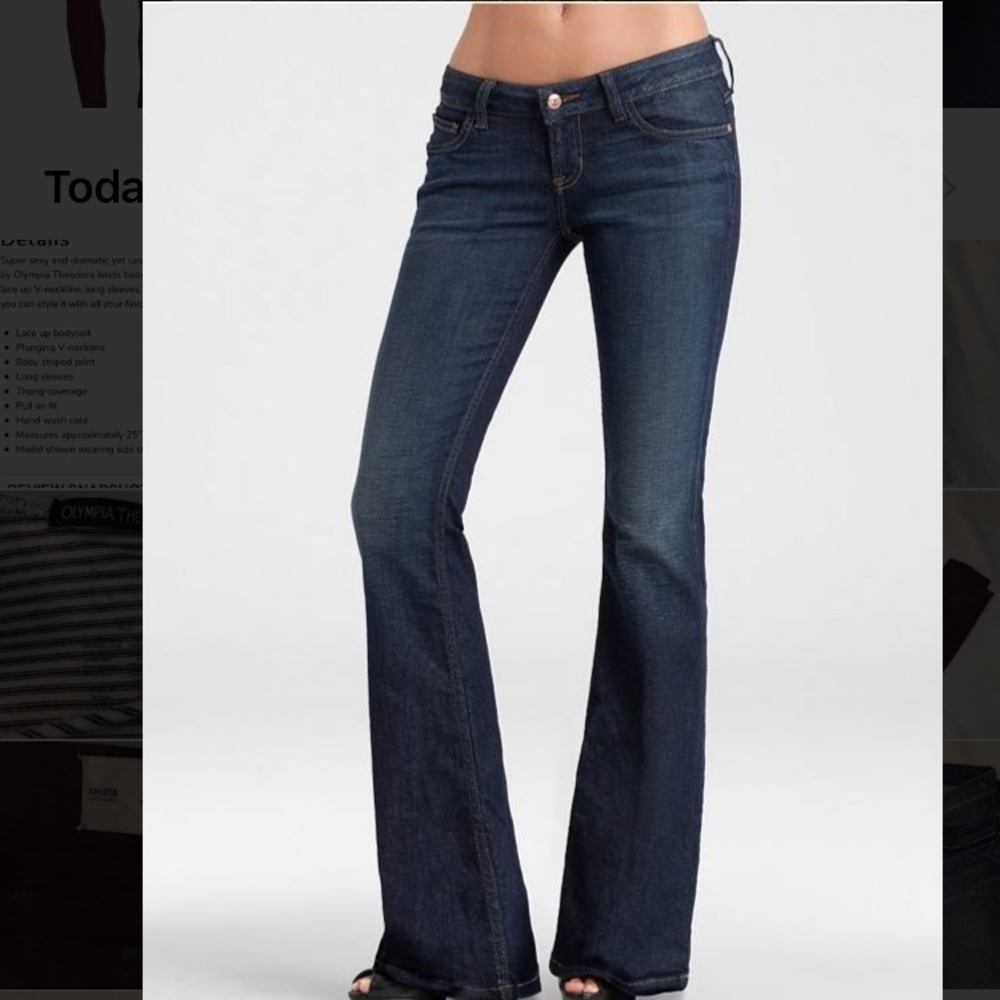 Guess sexy flare embroidered jeans